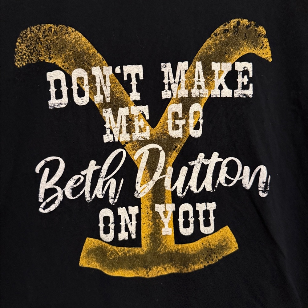 Beth Dutton Yellowstone Black and Gold Graphic Tee